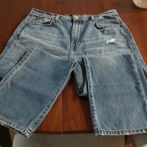 7 For All Mankind Blue Cropped Jeans